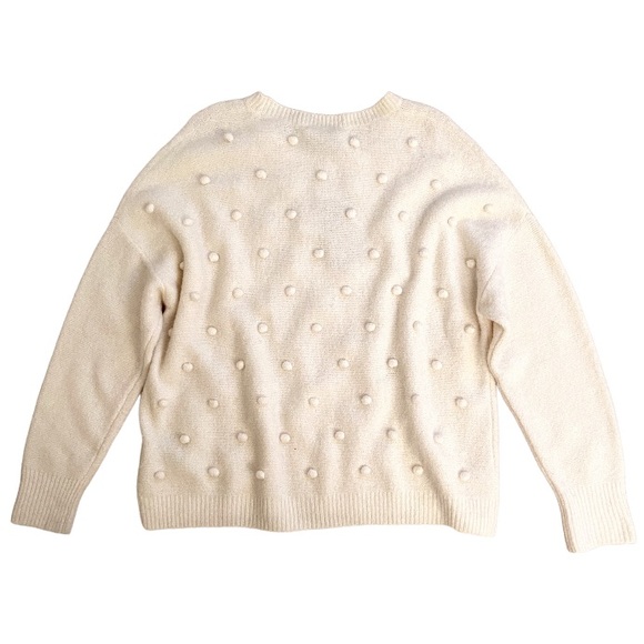 Madewell Bobble Pullover Sweater in Antique Ivory Size Large New - Picture 4 of 7
